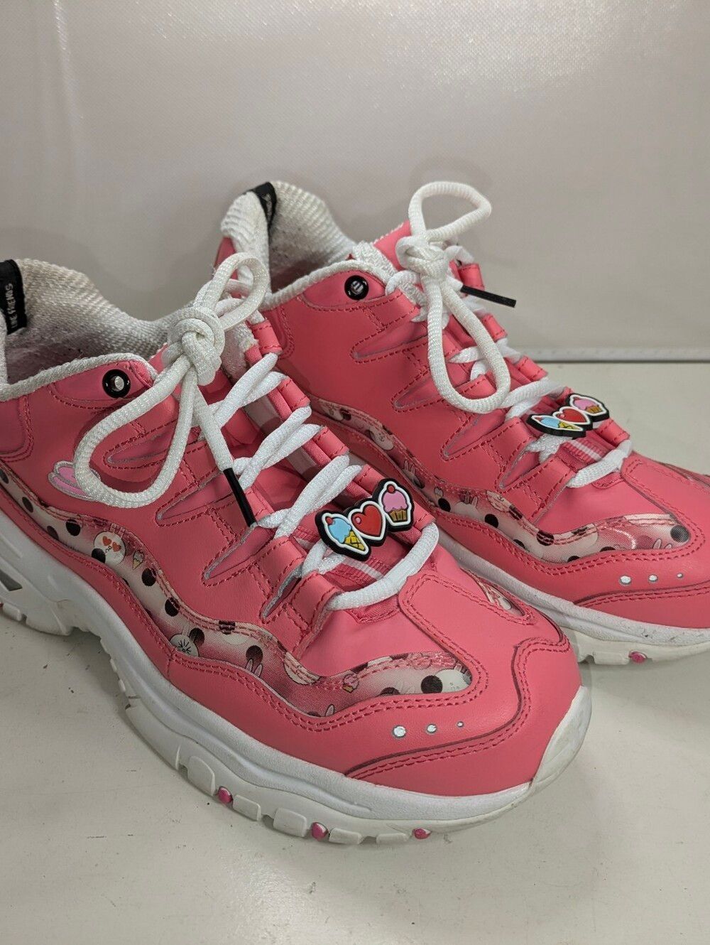 Skechers D'Lites LINE Friends Miffy Pink Platform Sneakers Kawaii Y2K